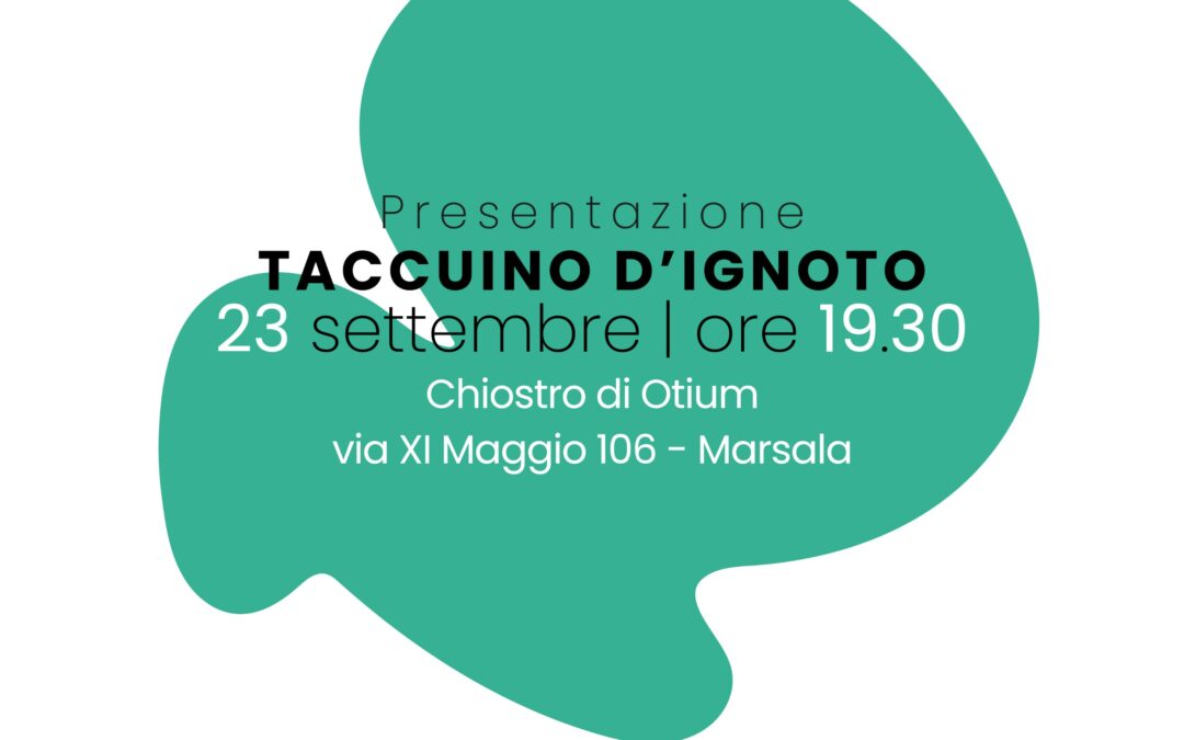 Presentazione del Libro Poster Taccuino d’ignoto per l’equinozio d’autunno